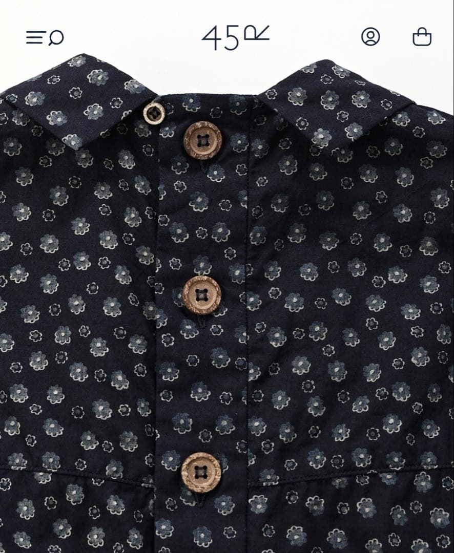 お値下げ！45R もこもこ花プリントのドレス 未使用