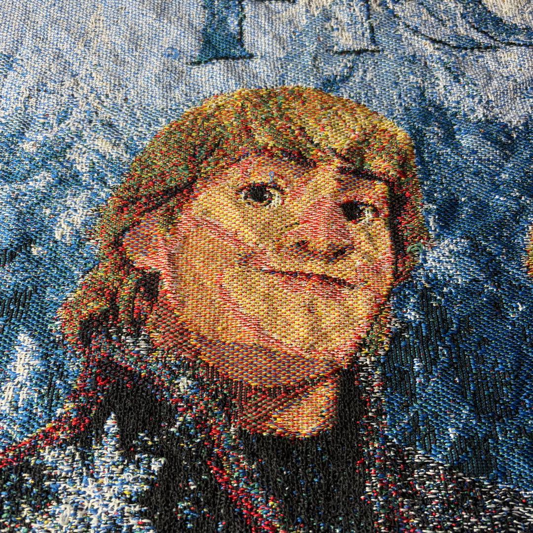 アナと雪の女王 ディズニー　フリンジ付きラグ　アナ雪　タペストリー　カーペット