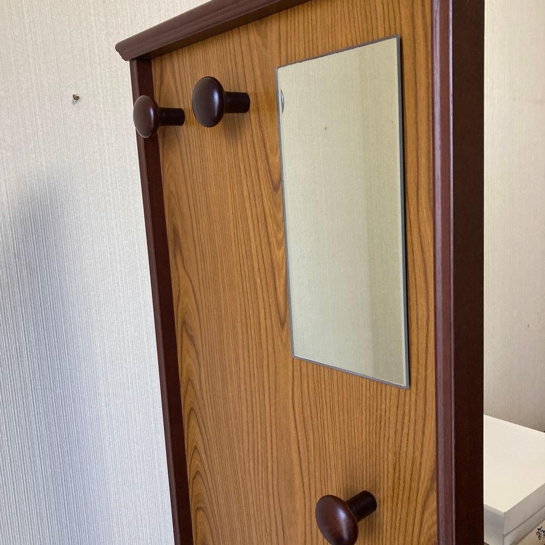 木製傘立て ミラー付き 昭和レトロ