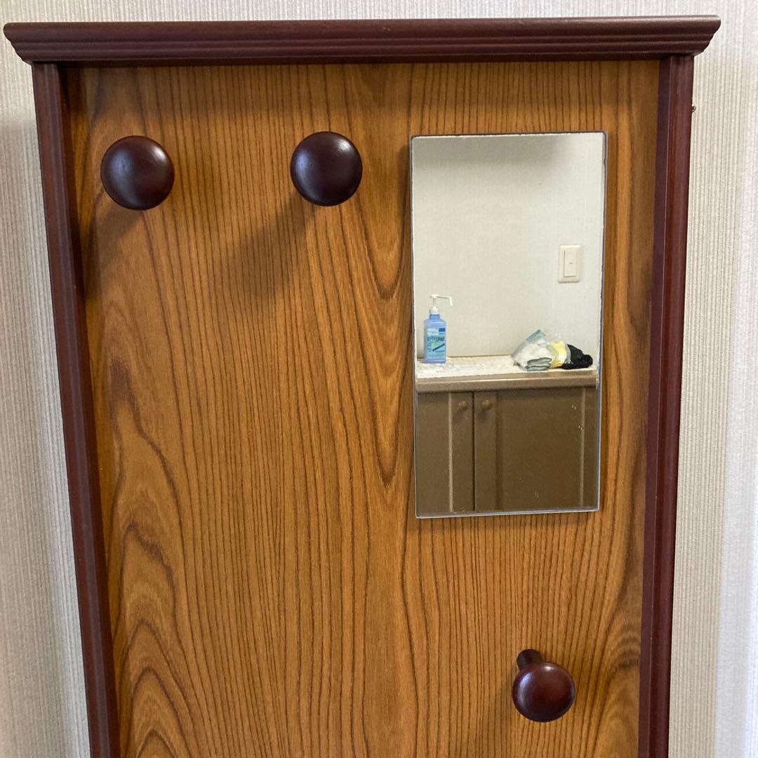 木製傘立て ミラー付き 昭和レトロ