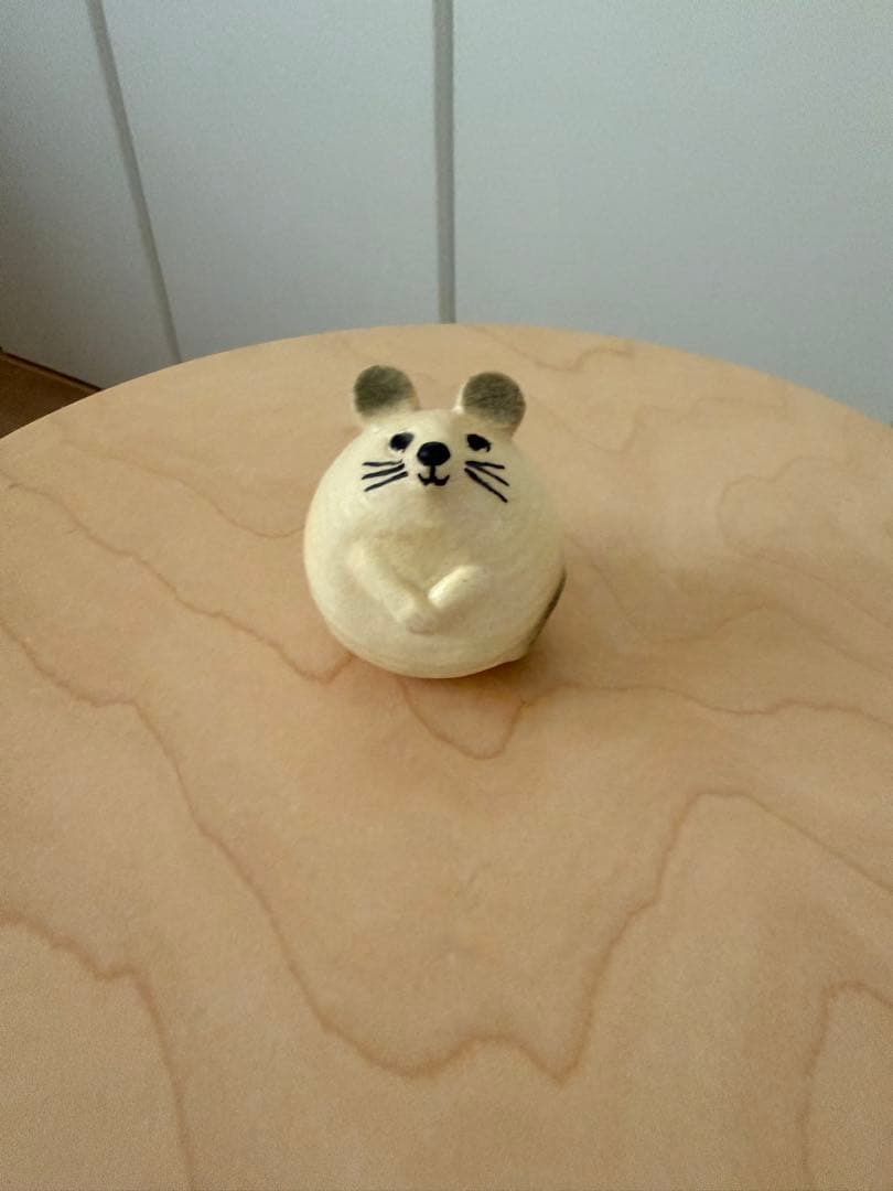 【美品】リサ・ラーソン 3匹のねずみ ホワイト 陶器 北欧 ねずみ オブジェ