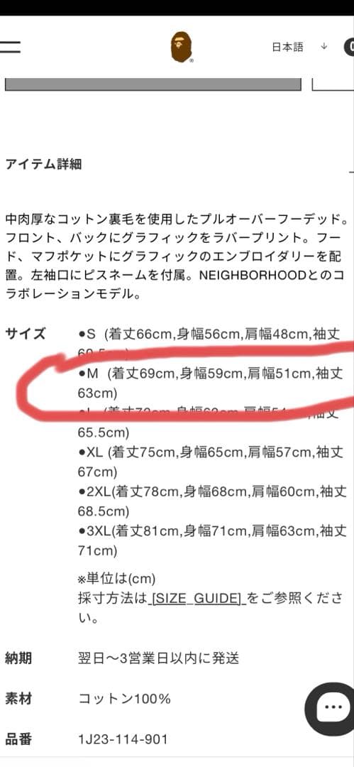 BAPE×NEIGHBORHOOD HOODIE M