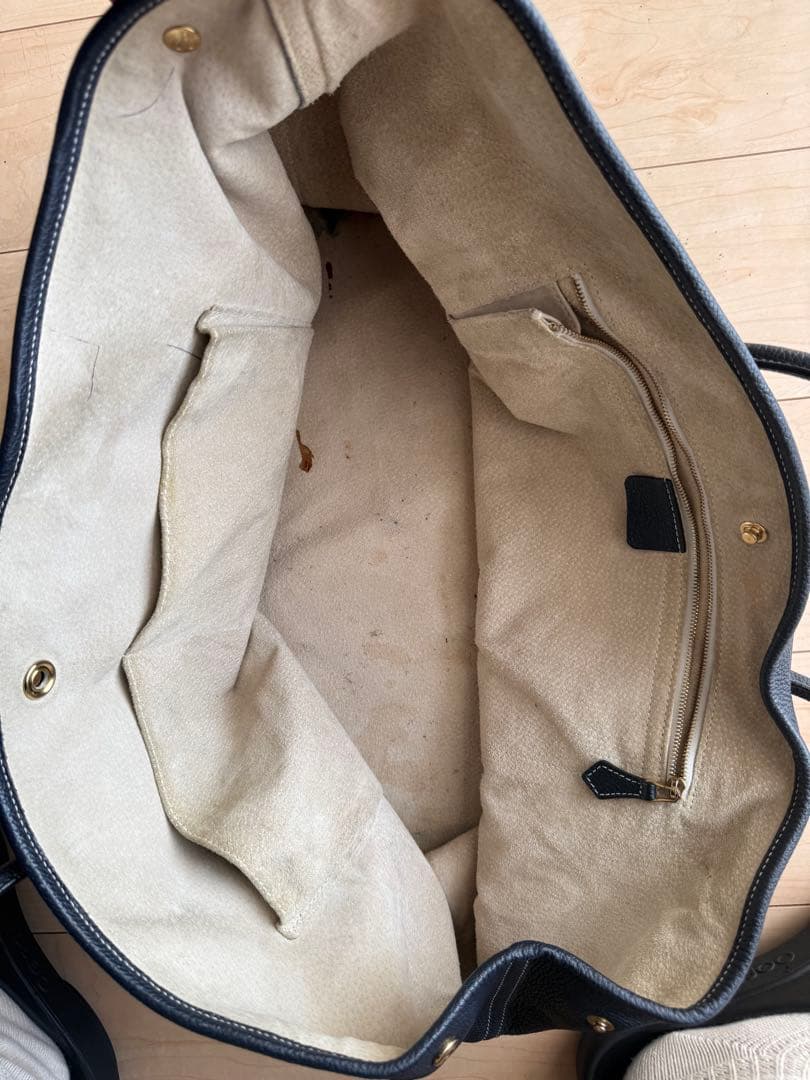 cisei レザートート　941 ネイビーシボ革