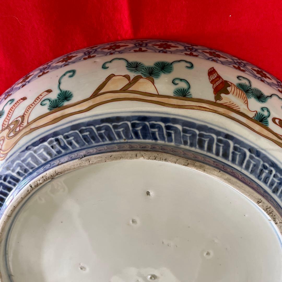 超特大彩絵飾り皿 · 中国古瓷器