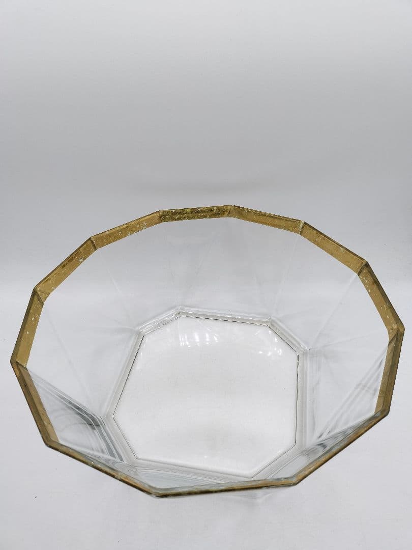 c152 平水指 義山 ガラス12角 十二角　茶道具 古物