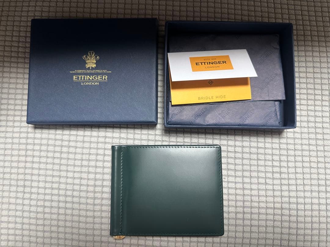 ETTINGER グリーン マネークリップ