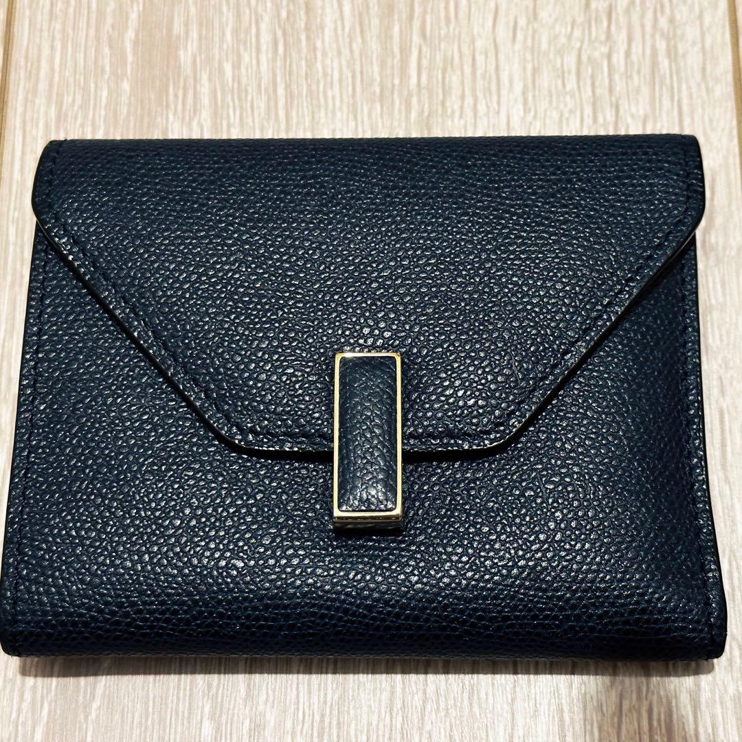 Valextra イジィデウォレット　ネイビー