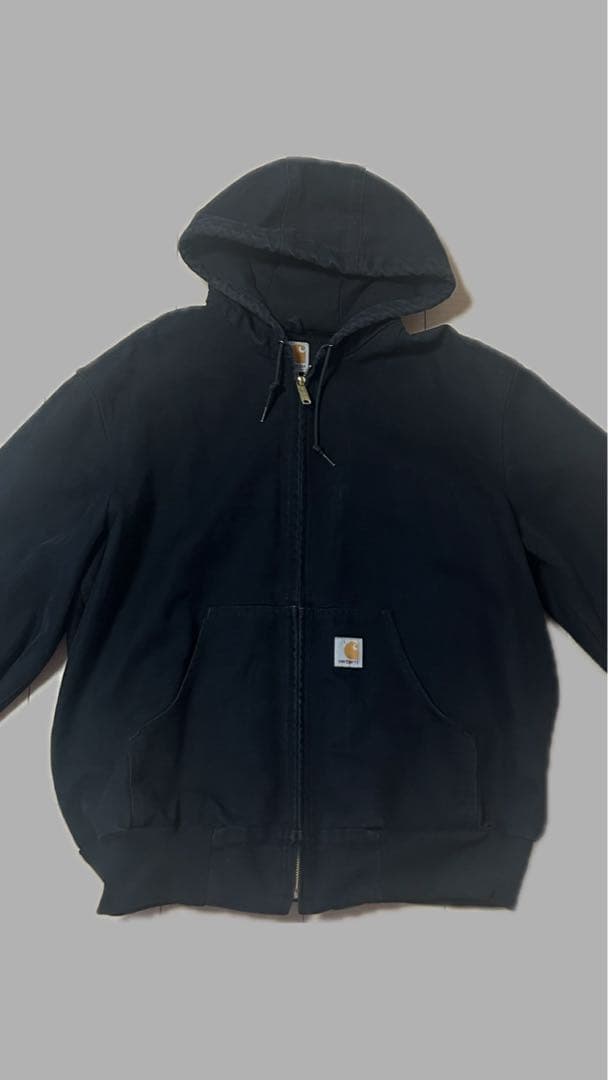 Carhartt フード付きジップアップジャケット M ブラック