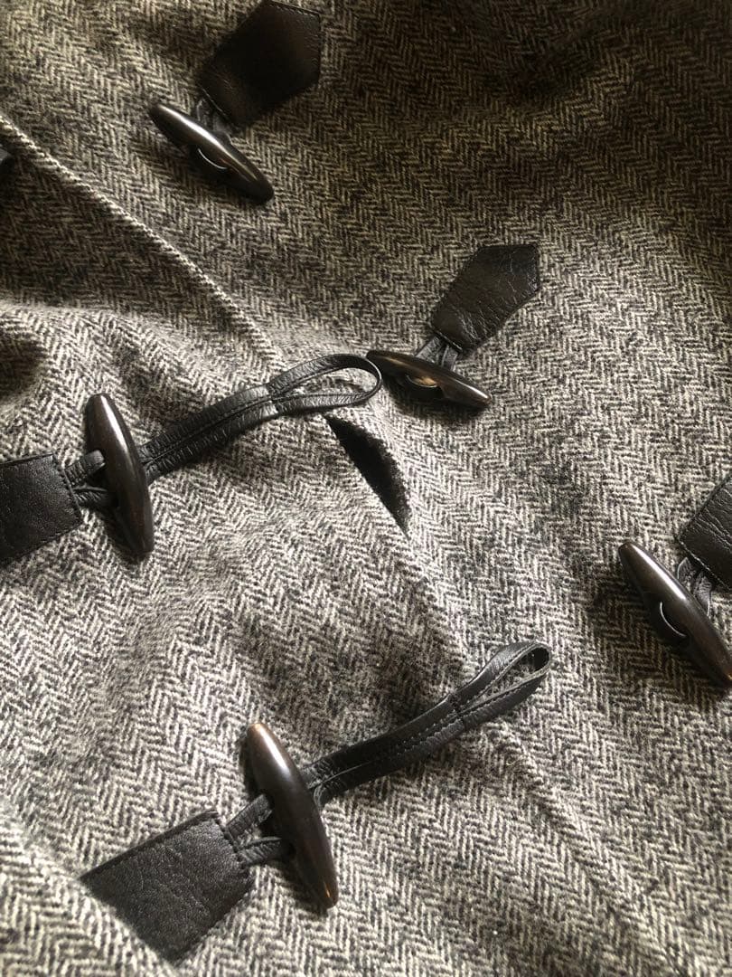 【美品】グレースコンチネンタルヘリンボーン フェイクファーロングダッフルコート