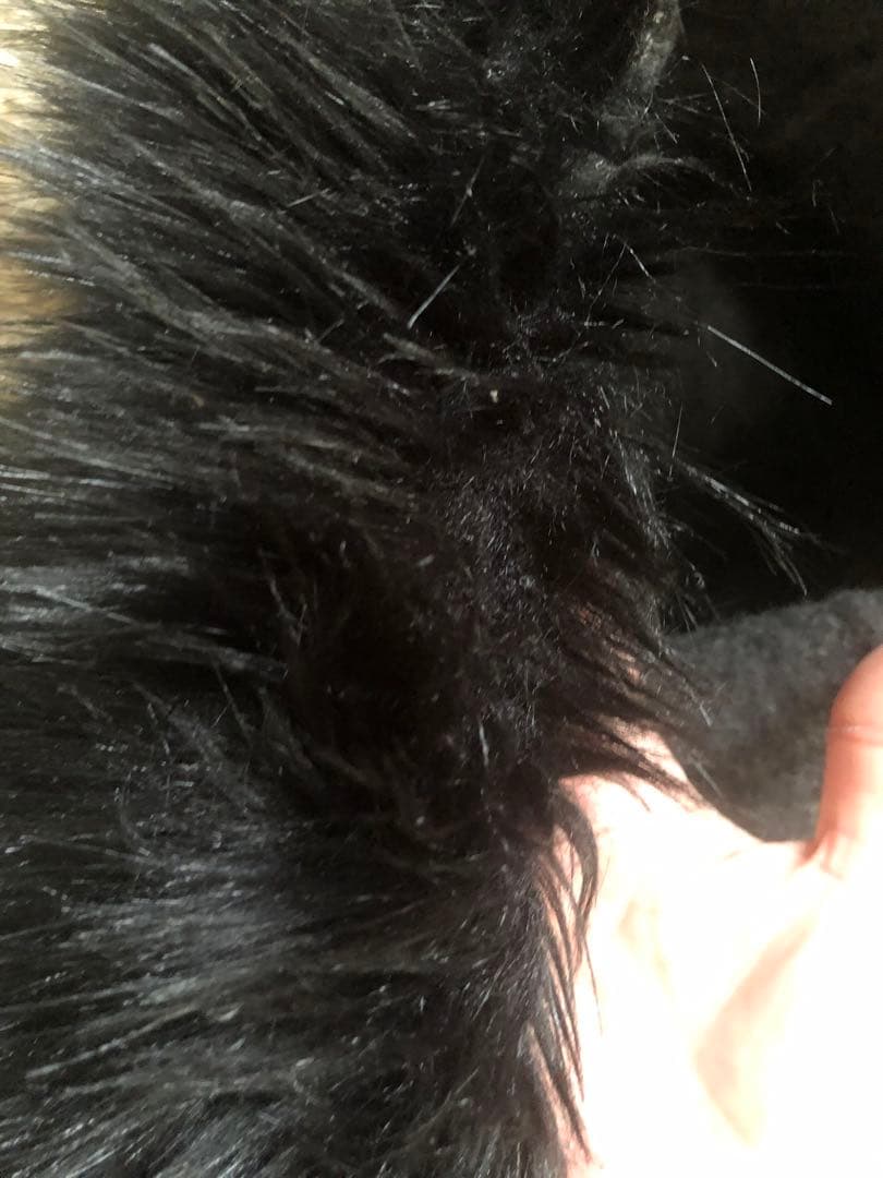 【美品】グレースコンチネンタルヘリンボーン フェイクファーロングダッフルコート