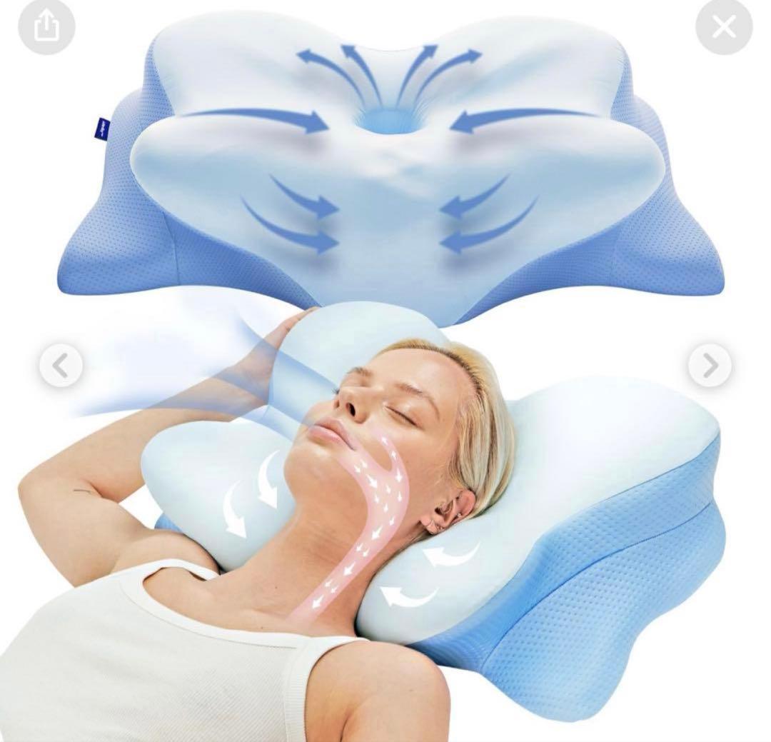 新品未開封Derila デリラ 低反発 メモリーフォーム 枕 快眠枕　枕カバー付