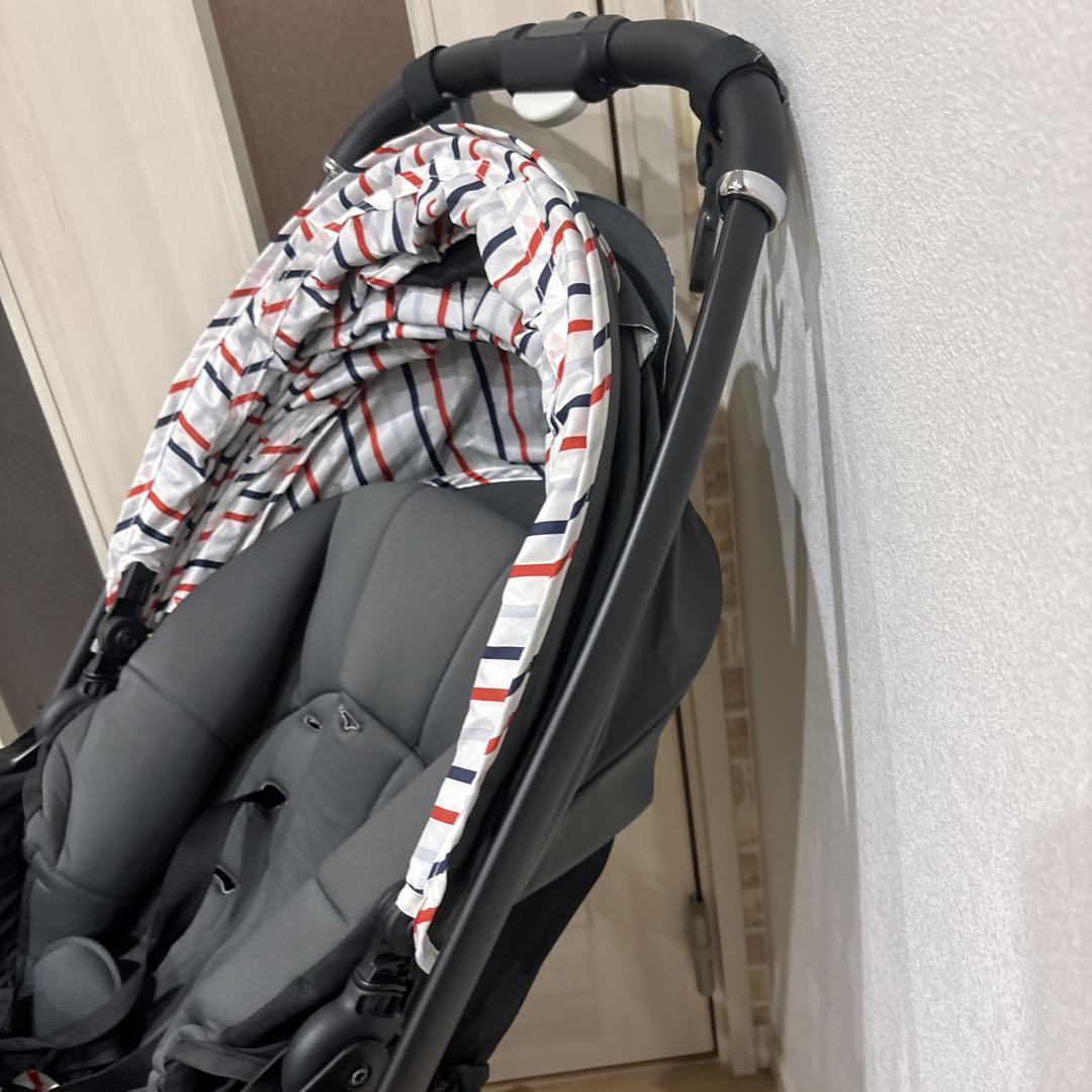 Aprica ベビーカー　ラクーナエアー　両対面式　グレー　ストライプ　軽量