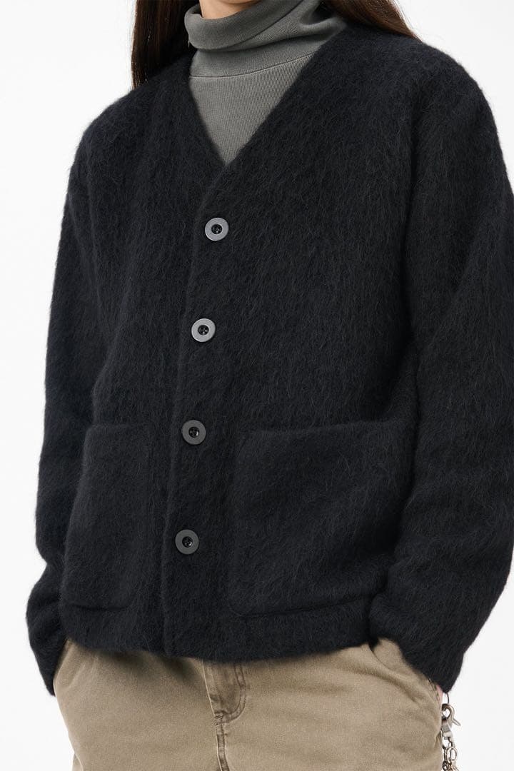 トップス OUR LEGACY CARDIGAN Black Mohair 50