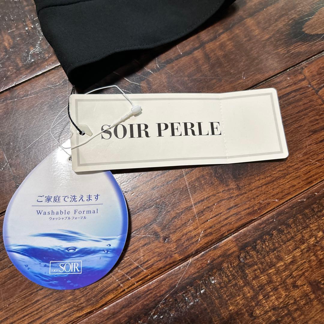 新品✴︎東京ソワール✴︎SOIR PERLEリボン付長袖ブラウス黒フォーマル春夏秋冬