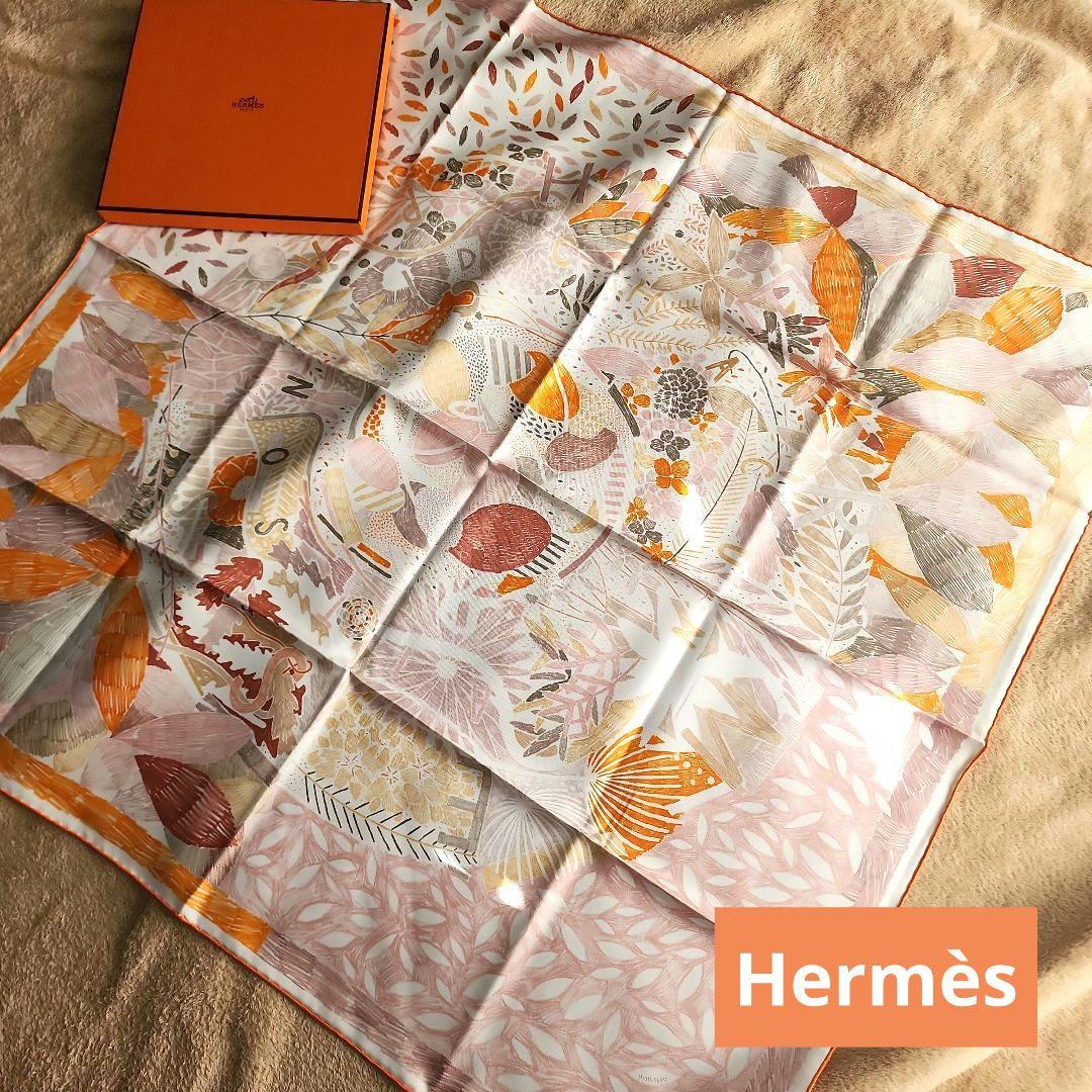 box付 美品【HERMES】カレ90 それぞれの巣作り スカーフ エルメス