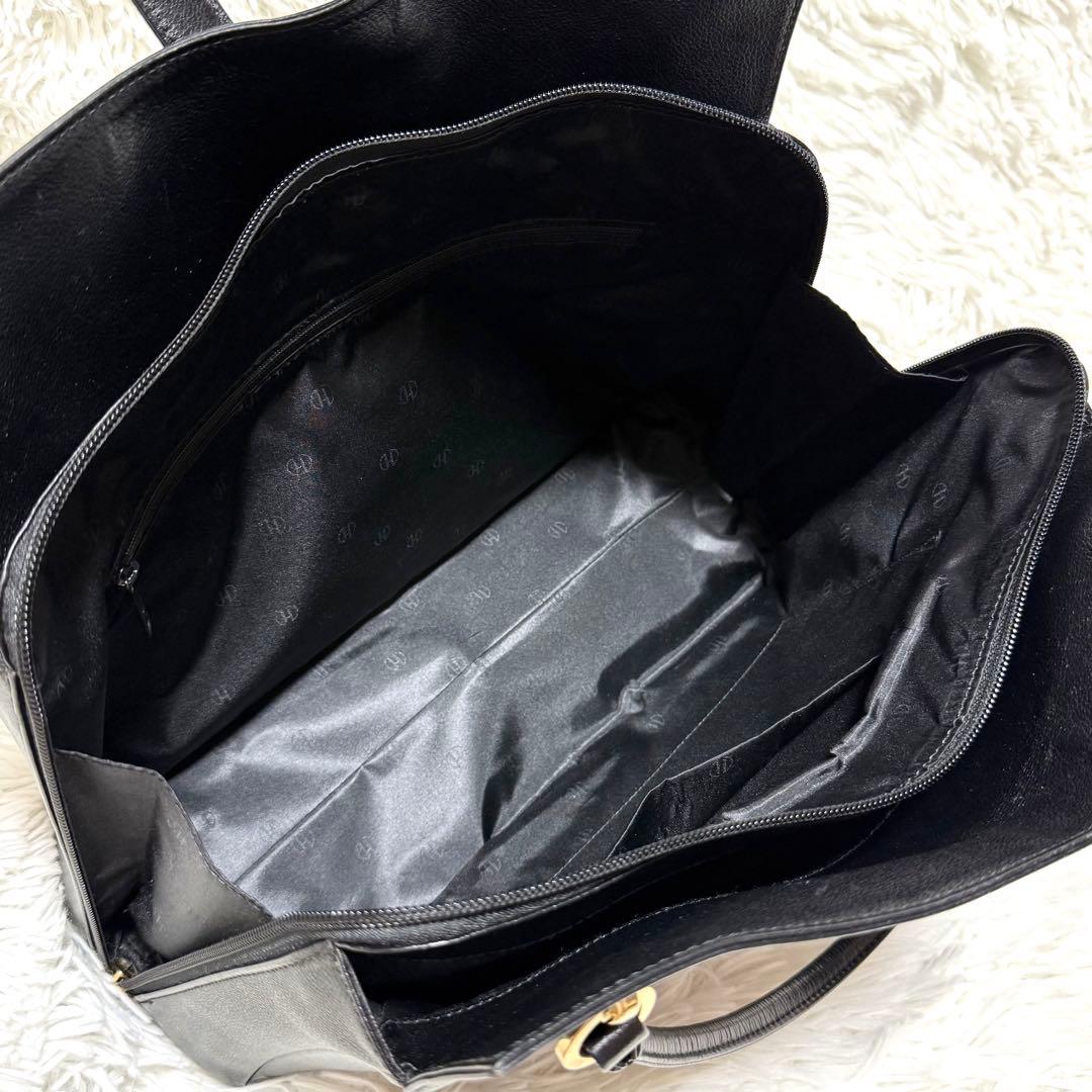 濱野皮革工藝 グレース ディライト トート バッグ ブラック HAMANO