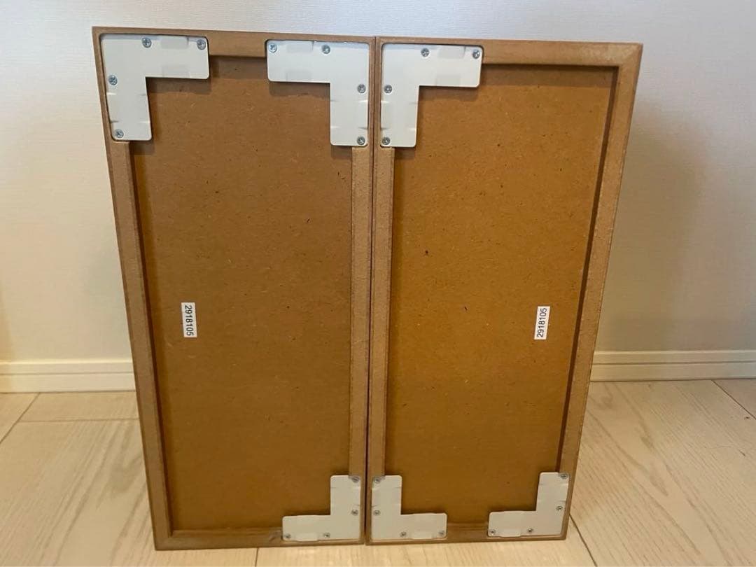 無印良品　壁に付けられる家具箱　ウォールナット2個セット