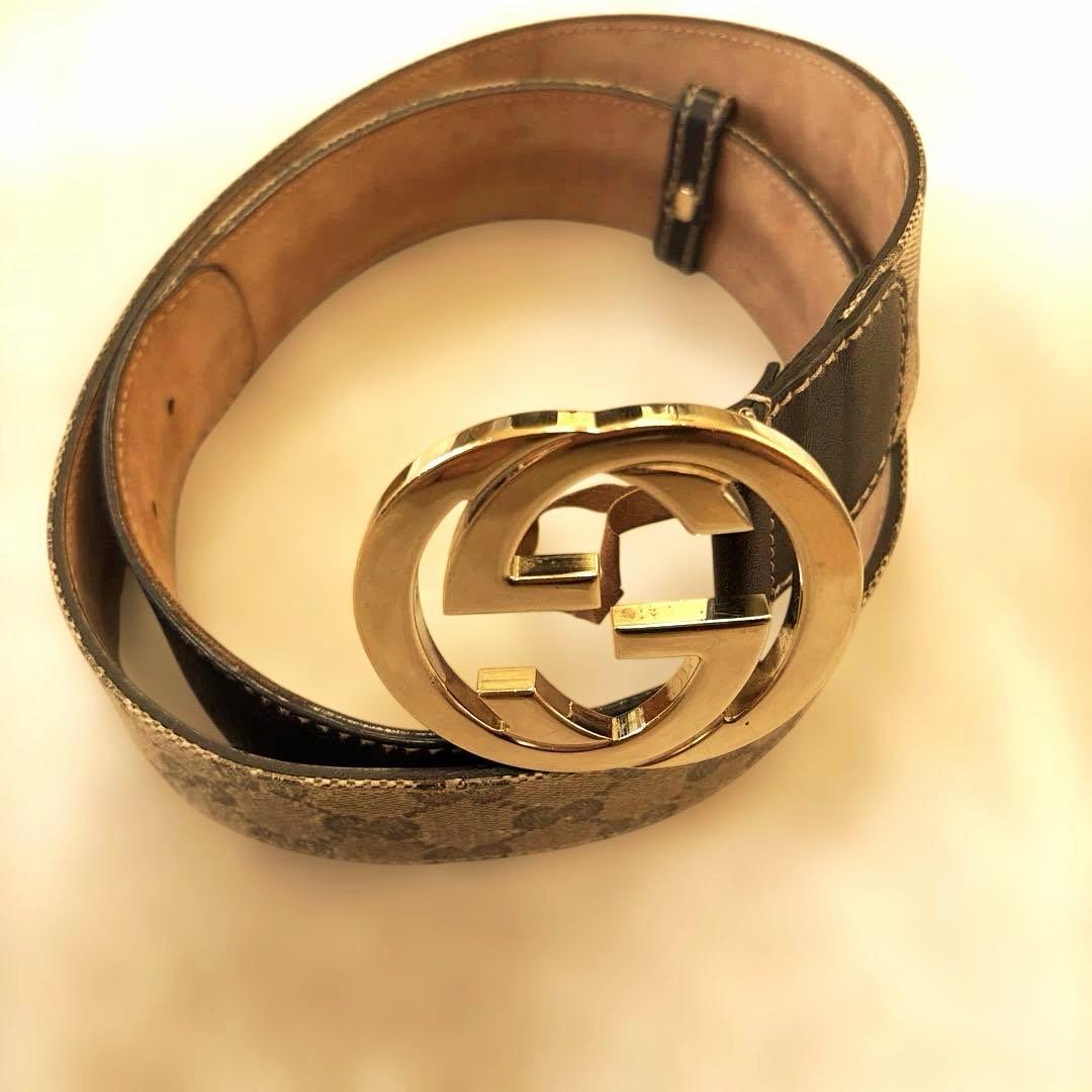 【りょま】GUCCI グッチ ベルト インターロッキング GGスプリーム