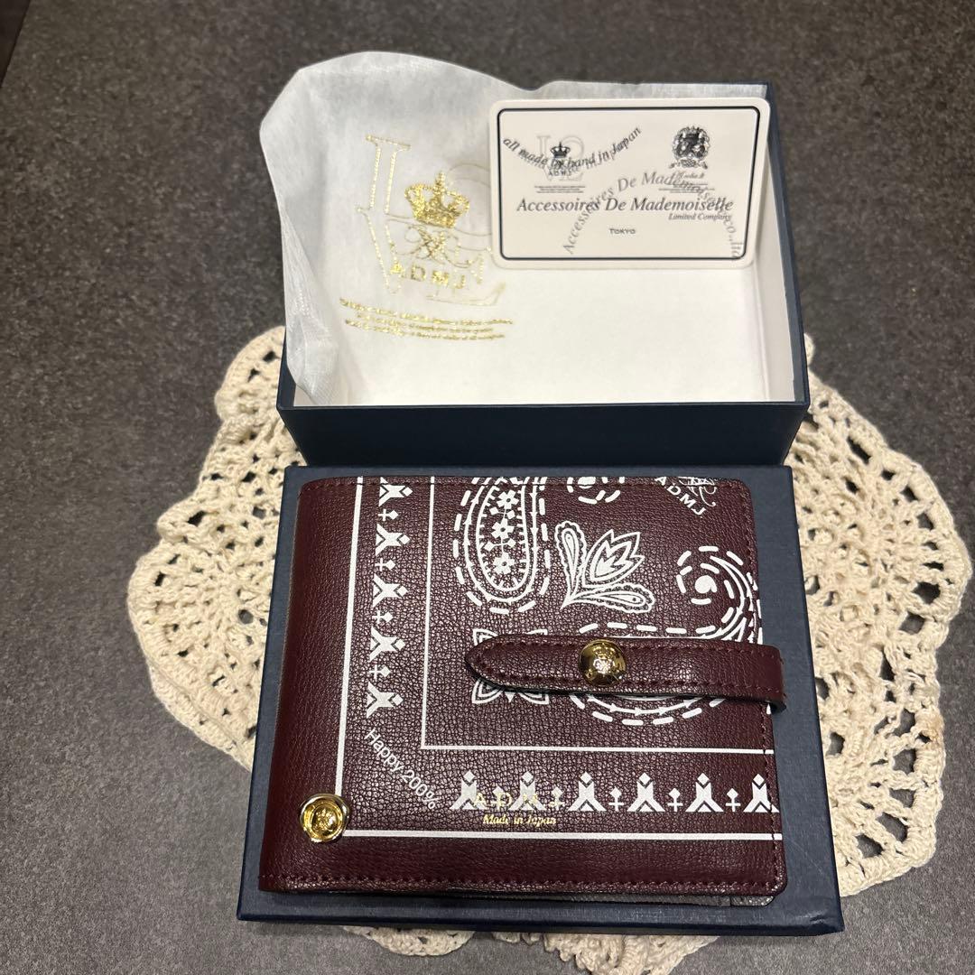 admj 二つ折り財布　HAPPY200%バンダナ柄美品❣️