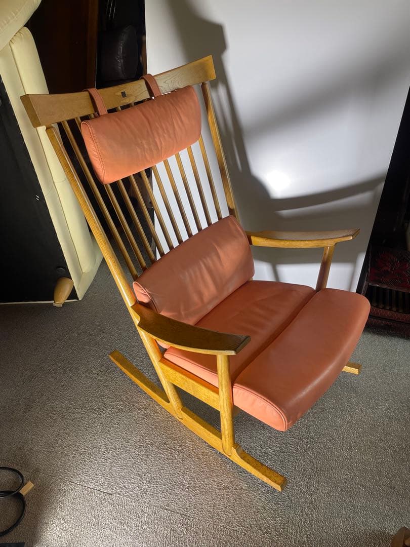 廃盤革　リキロッカー conde house カンディハウス ロッキングチェア