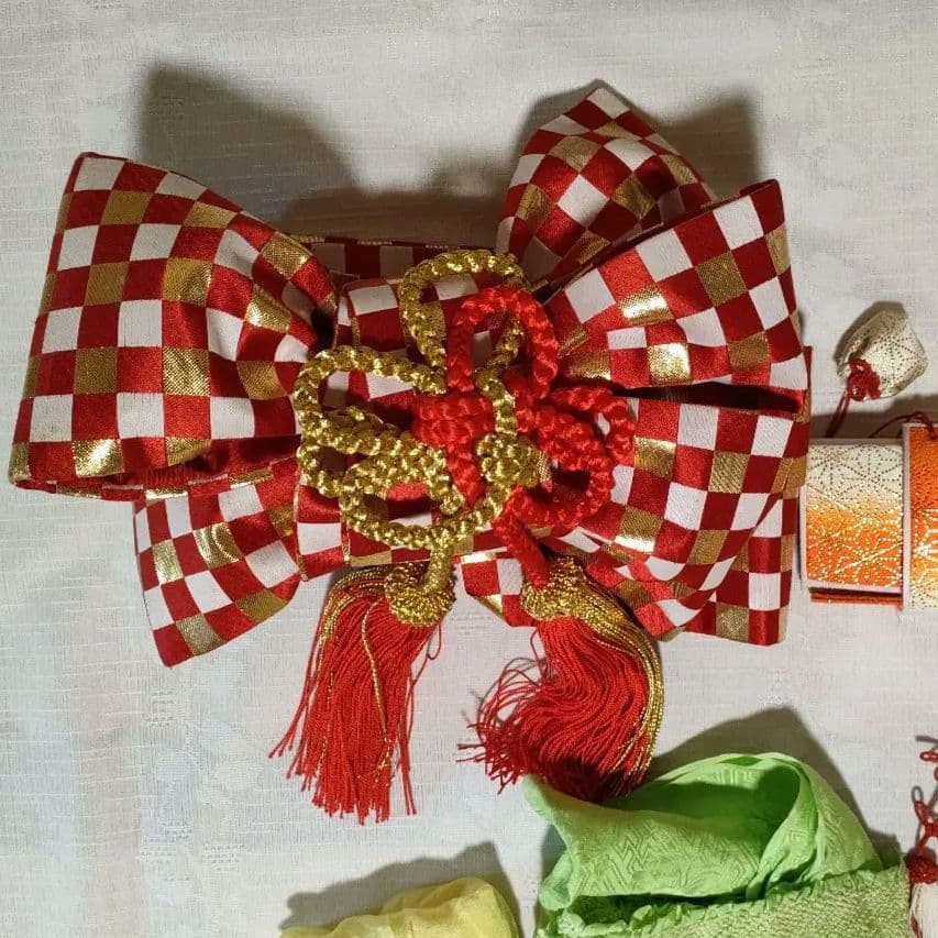 七五三　3歳　5歳　7歳 着物　結び帯　セット　祝い着　一式