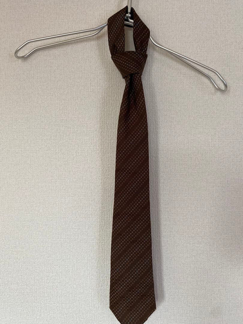 Louis Vuitton ブラウン ダイヤモンドパターン ネクタイ