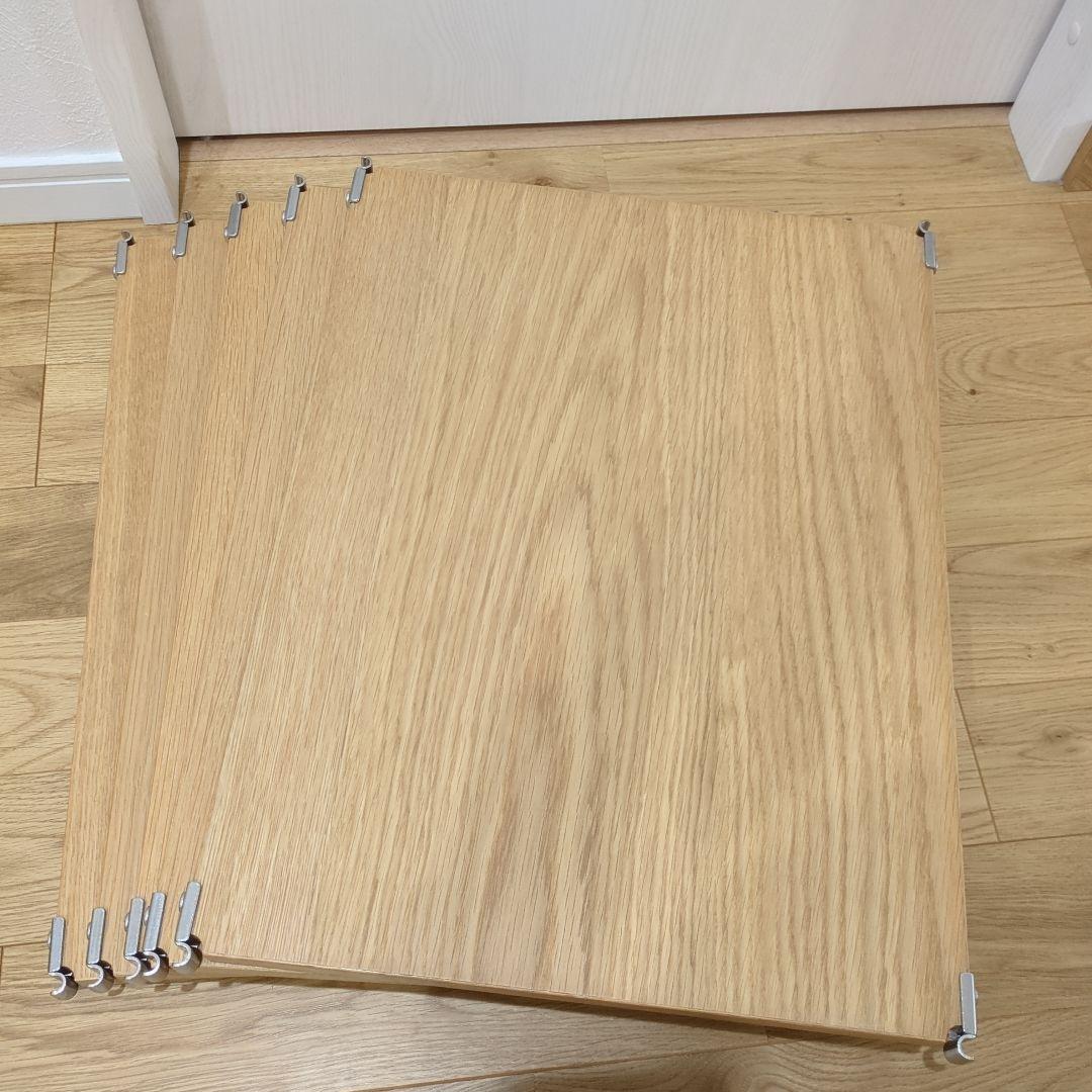 無印良品 ステンレスユニットシェルフ オーク材棚 大 5枚セット