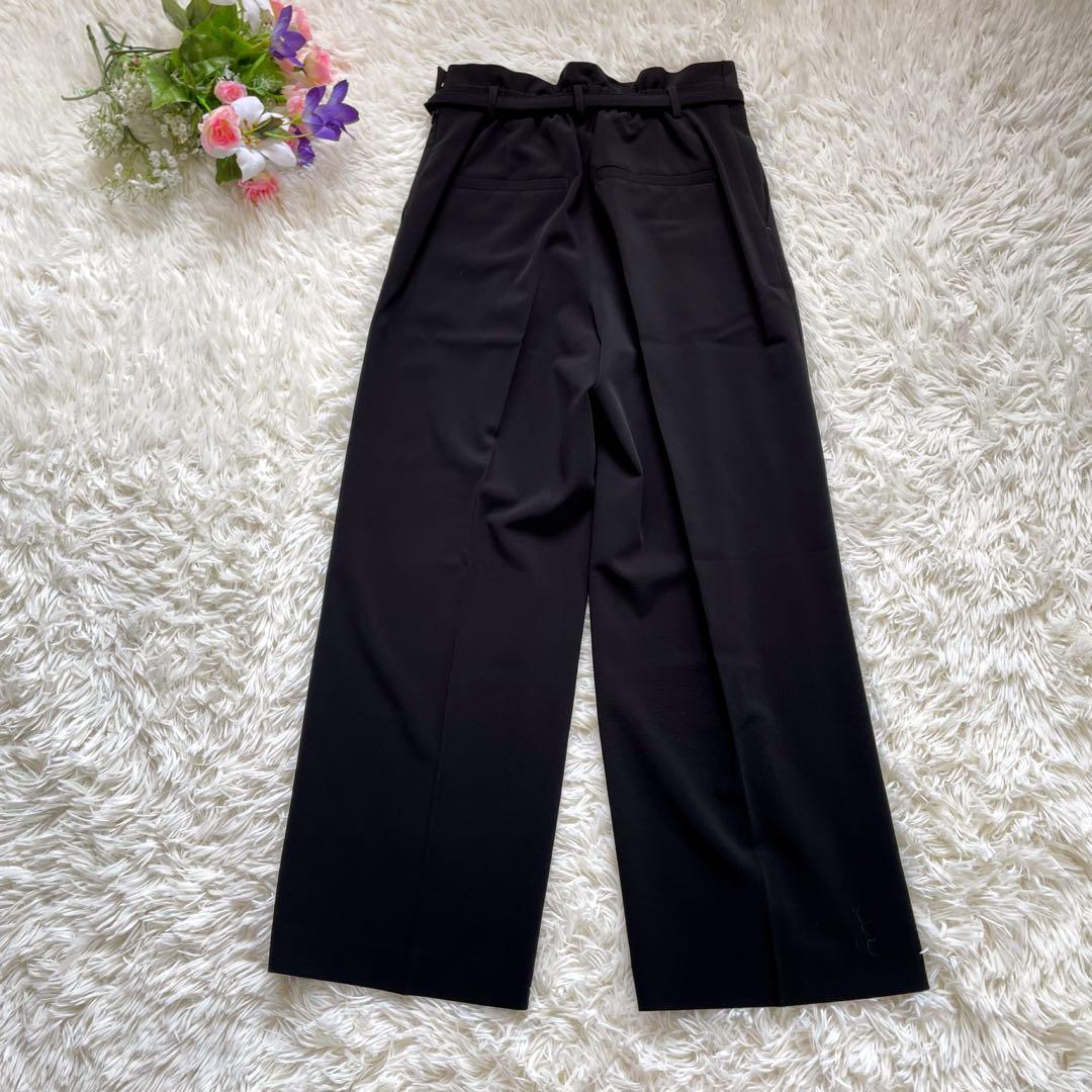 グリーンレーベルリラクシング手洗い可能ショールラペル パンツスーツブラック