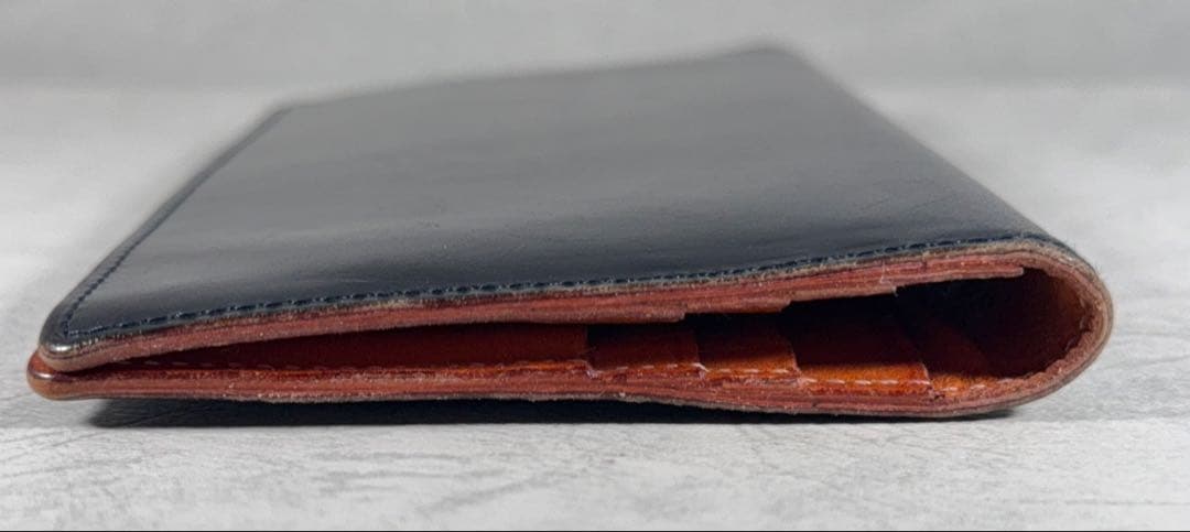 GANZO ブライドルレザー ネイビー 長財布 ケース セット