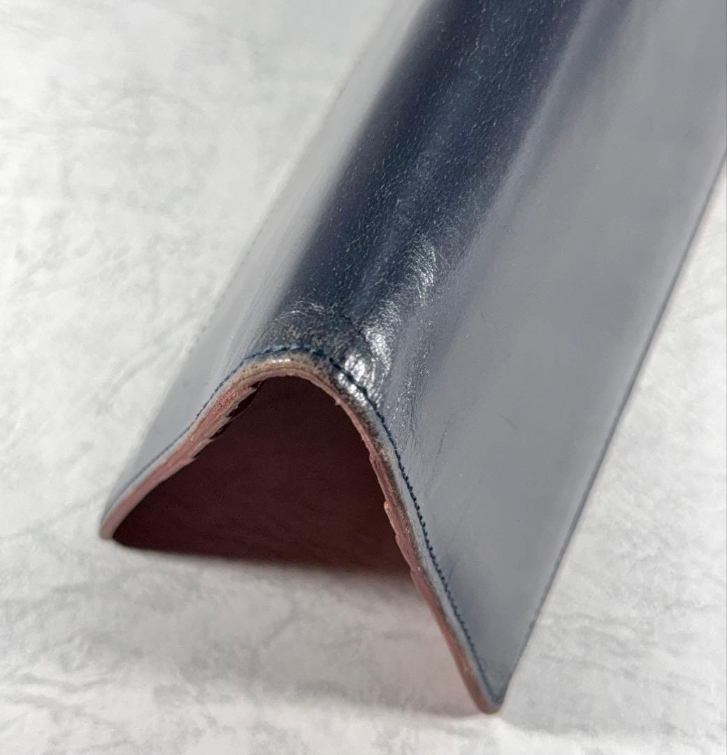 GANZO ブライドルレザー ネイビー 長財布 ケース セット