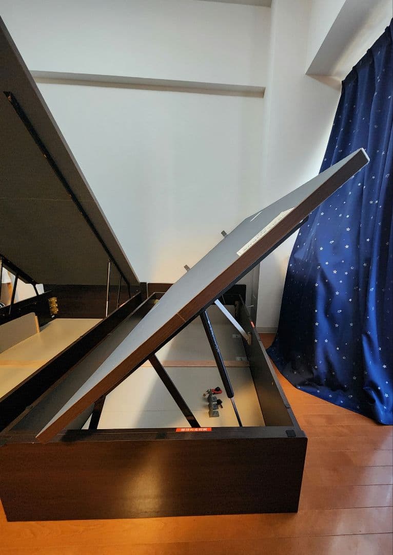 シングルベッドフレーム ヘッドレス よこ開き 深型 送料込