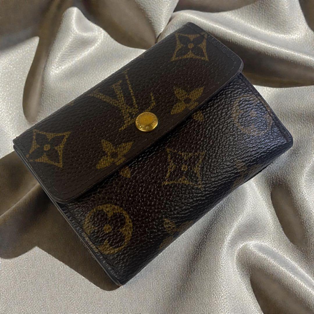 美品✨ LOUIS VUITTON ルイヴィトン 三つ折財布 モノグラム PVC