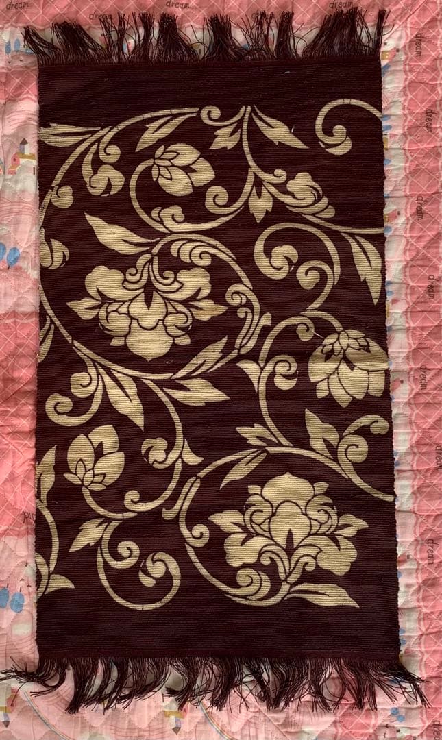 新品！草木染　敷物　認証印あり