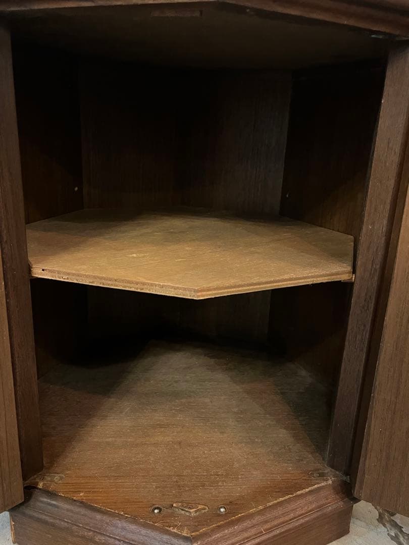 スペイン　アンティーク　オクタゴンサイドテーブル