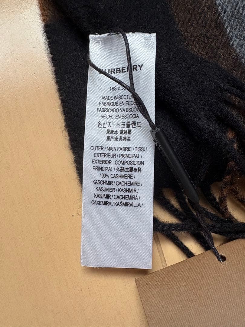 バーバリー　BURBERRY マフラー　カシミヤ100%