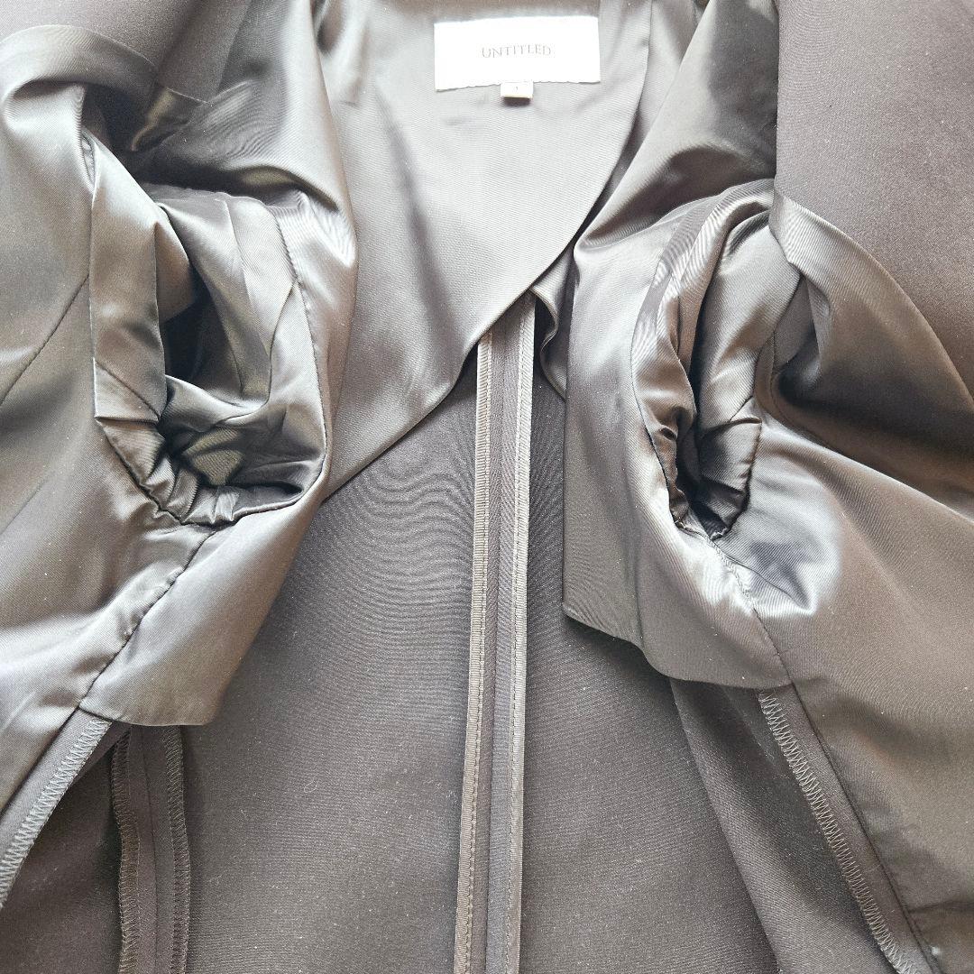 アンタイトル 洗える♪ 高年式 現行 セットアップ パンツスーツ ノーラペル 黒