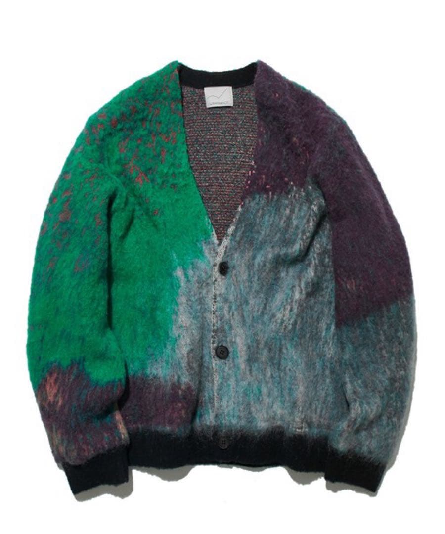 トップス OIL PAINTING IMAGE MOHAIR CARDIGAN