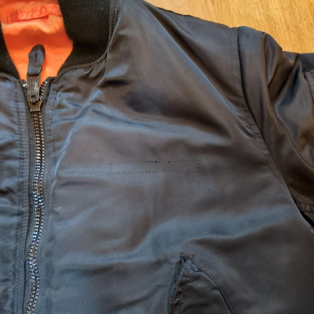 【USA製】AVIREX フライトジャケット MA-1 アーチロゴ　ブラック　S