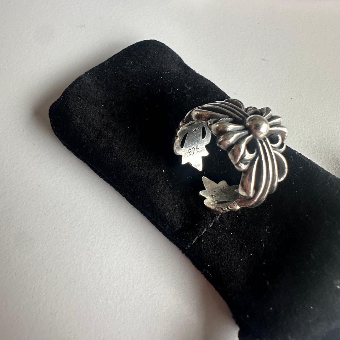 クロムハーツ　ダブルフローラルクロスリング