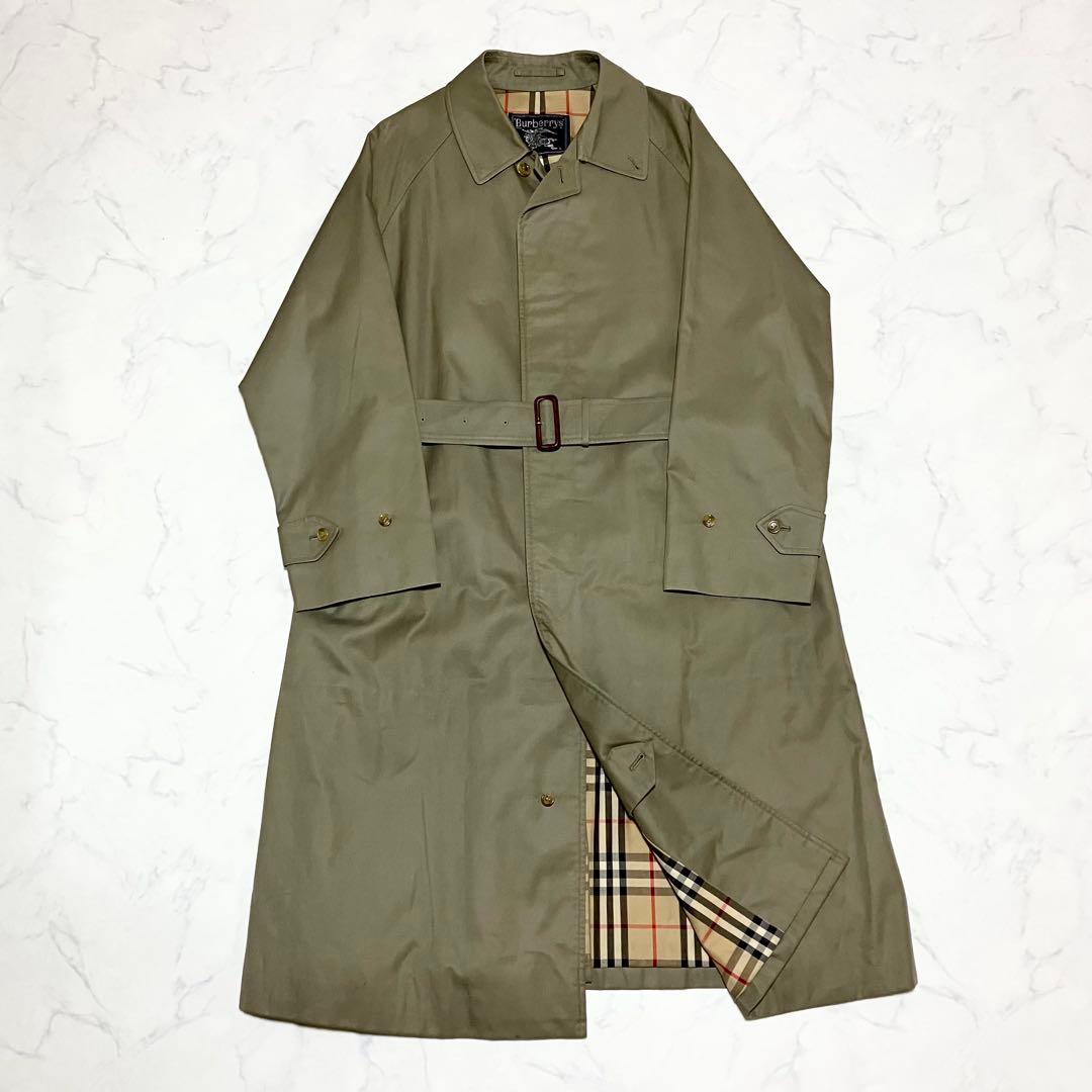 Burberrys バーバリー ステンカラーコート ベルト 一枚袖 ノバチェック