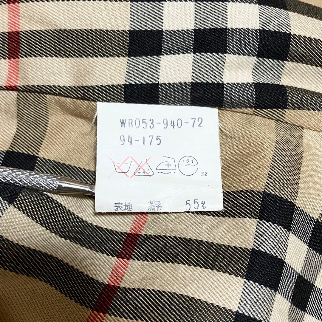 Burberrys バーバリー ステンカラーコート ベルト 一枚袖 ノバチェック