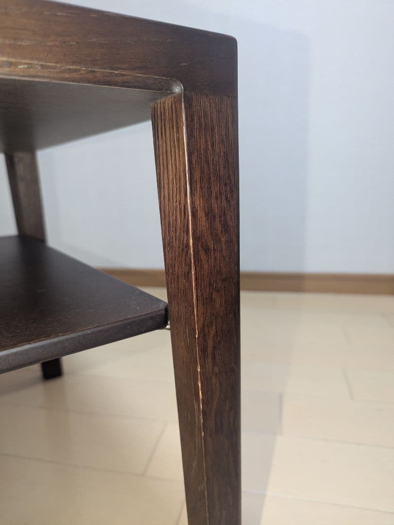 カリモク KARIMOKU　ローテーブル 　モカブラウン　棚付きタイプ