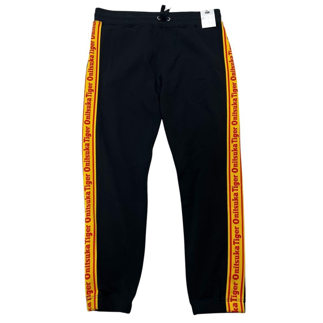 未使用タグ付 オニツカタイガー スウェットパンツ XL ブラック サイドライン