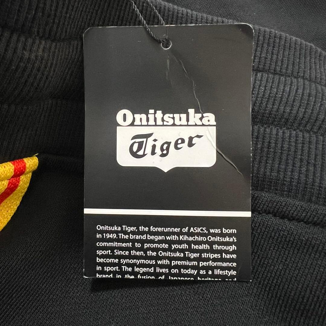 未使用タグ付 オニツカタイガー スウェットパンツ XL ブラック サイドライン