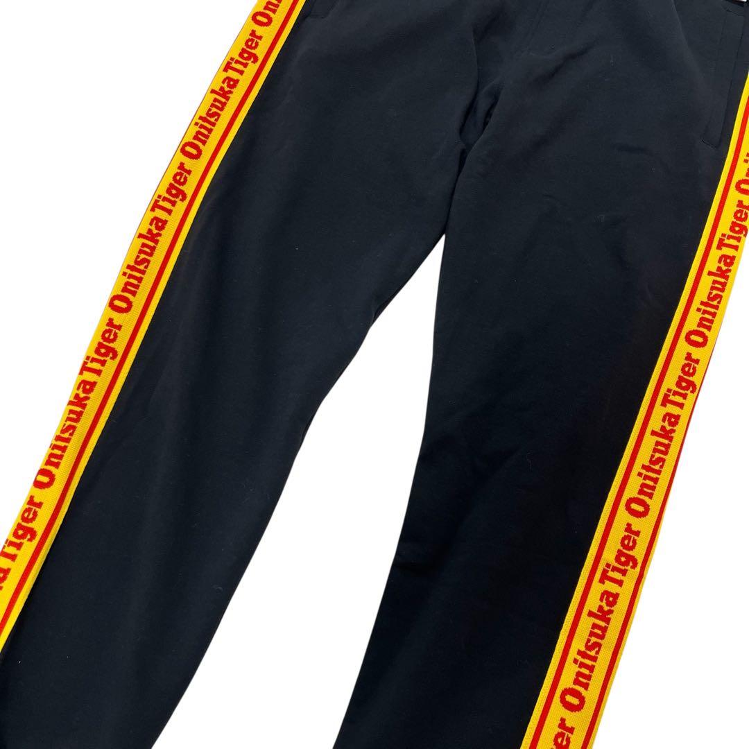 未使用タグ付 オニツカタイガー スウェットパンツ XL ブラック サイドライン