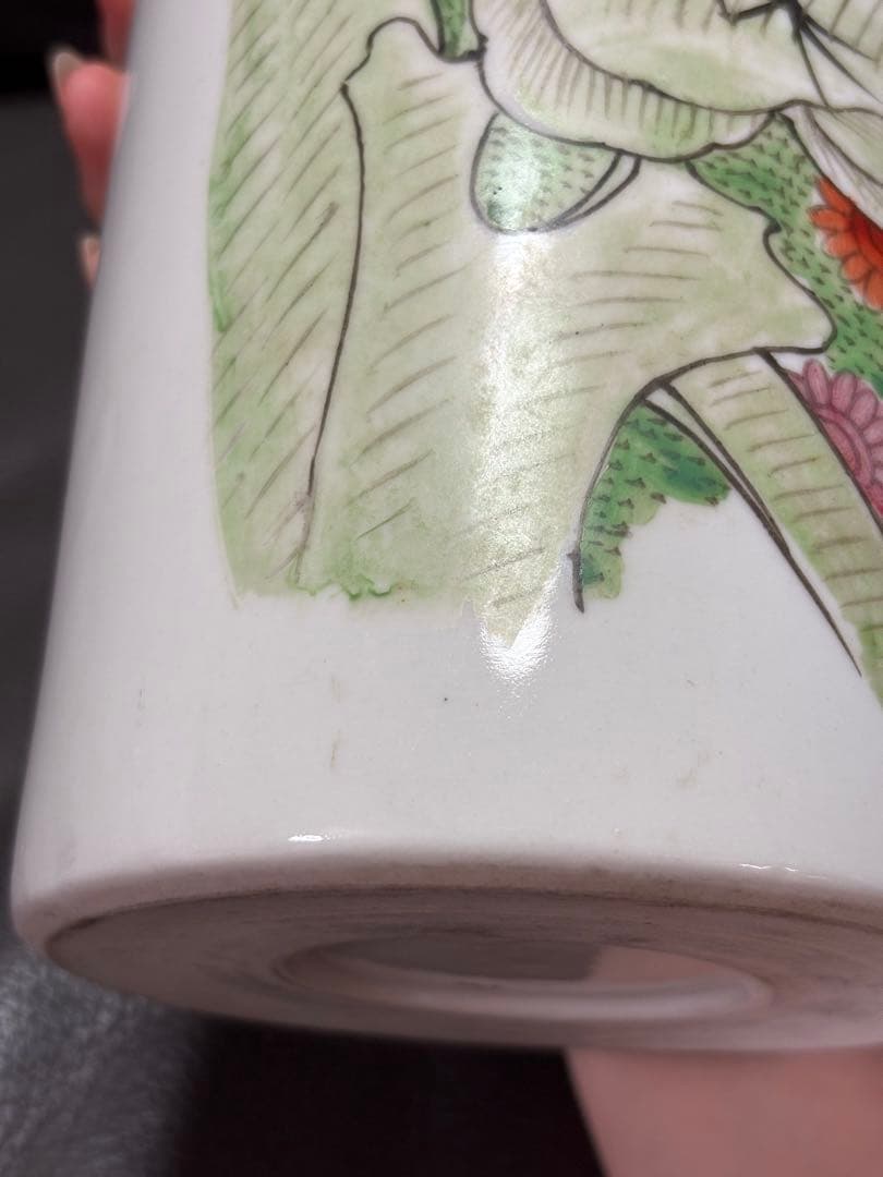 花瓶　花入れ　置物　鳥　鶴