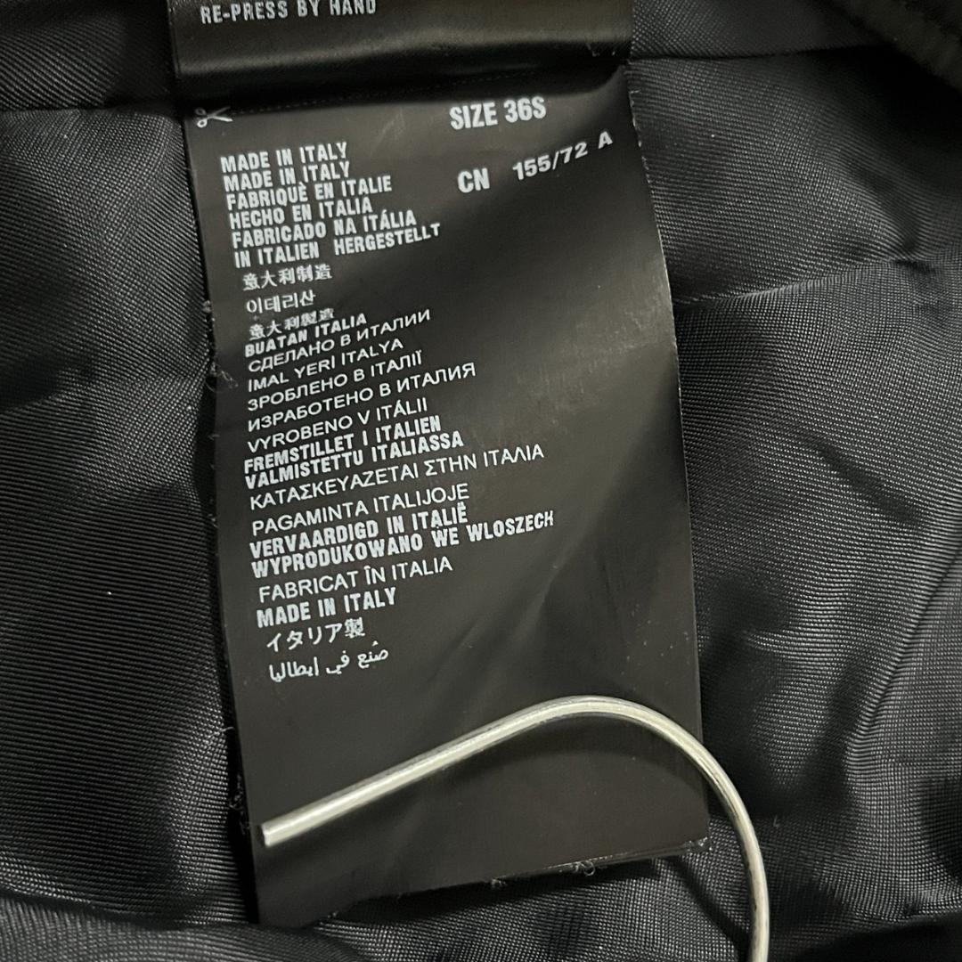 PRADA プラダ ナイロン ロングコート ステンカラーコート ブラック 36S