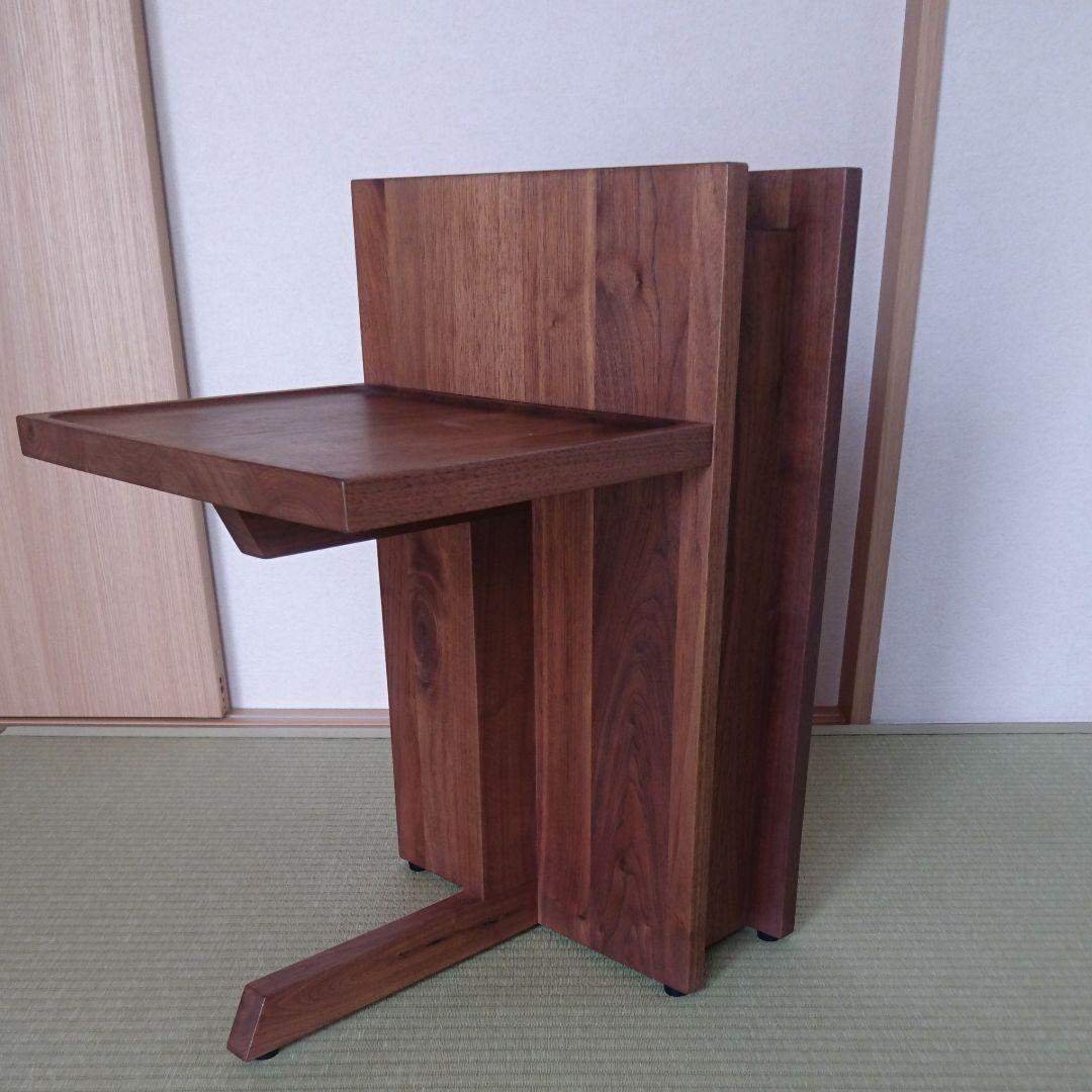 ヒラシマ サイドテーブル ウォールナット 大川家具