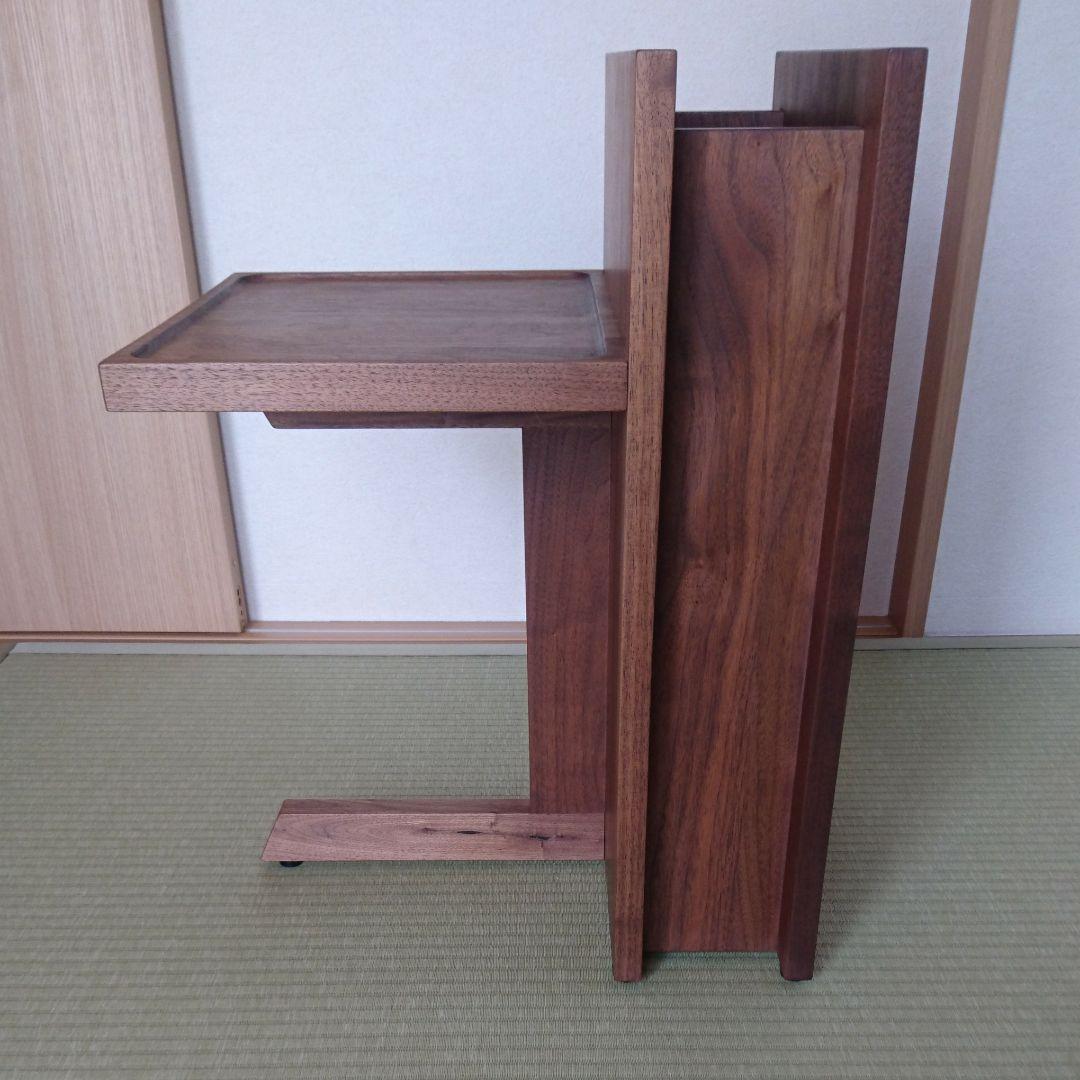 ヒラシマ サイドテーブル ウォールナット 大川家具