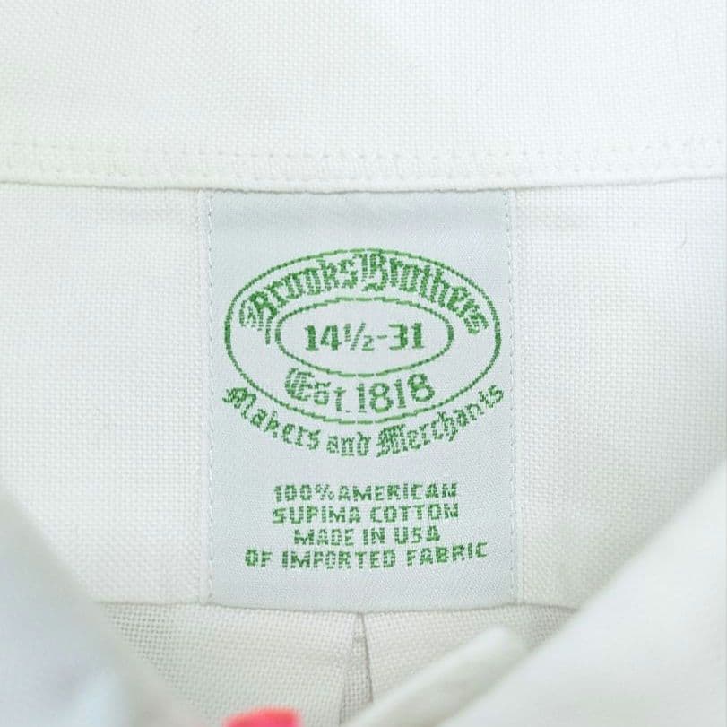 ビンスキー様ご購入 USA製 ブルックスブラザーズ 白 14 1/2-31